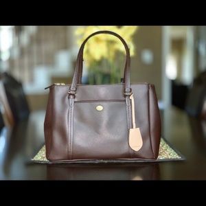 Coach Peyton Leather Jordan Double Zip Carryall